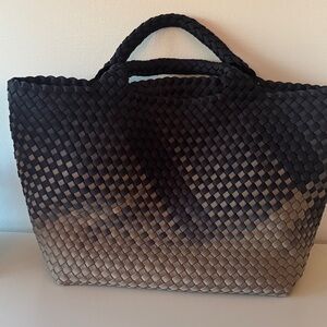 Naghedi Black and Tan Gradient Medium Tote